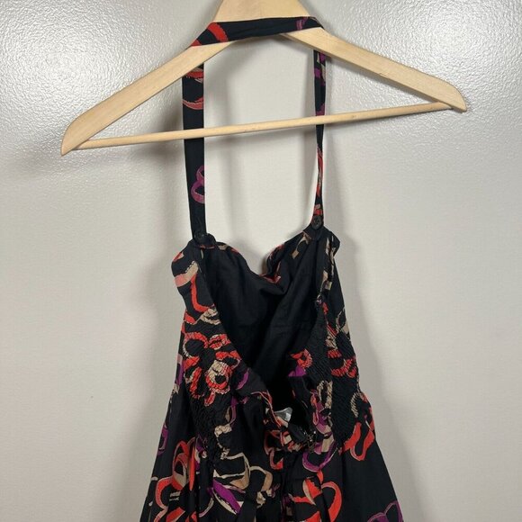 Anthropologie Girls From Savoy Halter Dress Size 6 Retro Floral Martagon Sketch - Picture 8 of 12